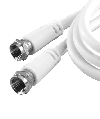 Vivanco SAT Anschlusskabel F-Stecker <-> F-Stecker, doppelt geschirmt, 1,5m, weiß
