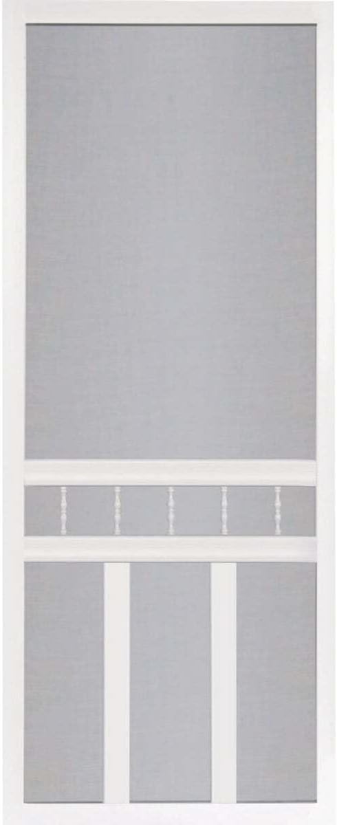 Waccamaw 32 in. Vinyl White Screen Door with Hardware