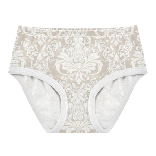 Vintage White Floral Vein Panties for Girl Toddler Girls Underwear Cotton Cartoon Briefs Kids Undies 2t