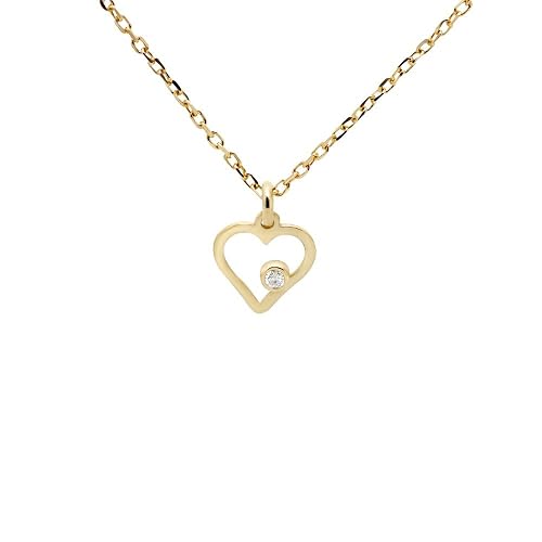 Gold Necklace 14K Heart Pendant 