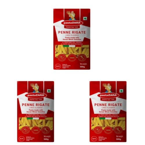Image of Pasta Zara- Authentic Italian Pasta- Penne Rigate 500g (Pack of 3)
