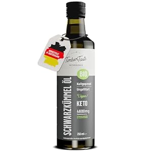 Black Seed Oil Bio Schwarzkümmelöl ungefiltert 250ml – Ägyptisches Schwarzkümmel Öl mit hohem Thymochinongehalt (4600 mg/1000 ml) aus deutscher Ölmanufaktur