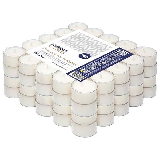 Horeca Candles - Theelichter Transparente Hülle - 8 Stunden Brenndauer - Weiß - 100 Stück Klar Teekerzen - Ohne Duft - Kerzen in Durchsichtigem Behälter