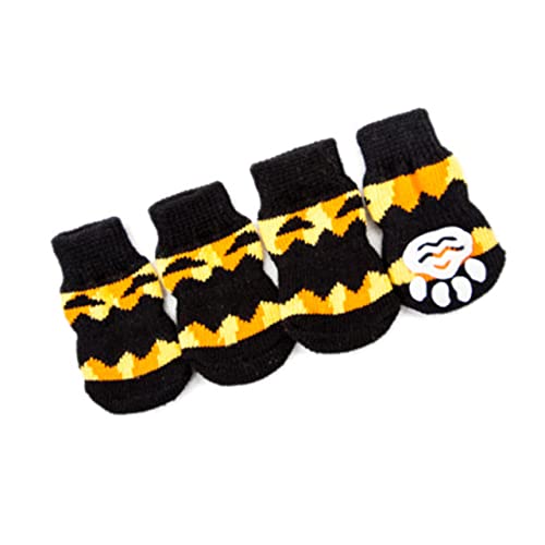 BESPORTBLE Dog Socks Halloween Pumpkin Pattern Pet Non-Slip Cotton Socks for Dog for Halloween Decorations