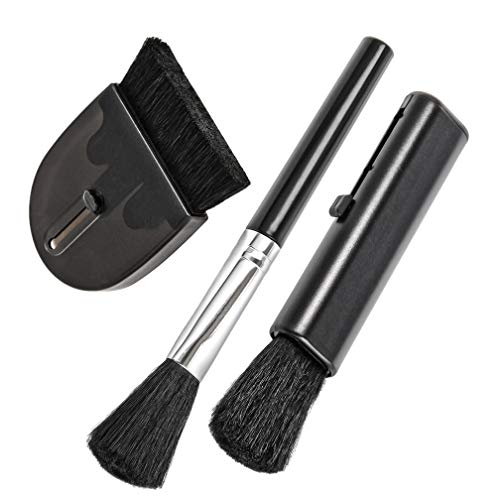 Praktisches Staub- Dust-Reinigungspinsel Set 3teilig, weiche Borsten zur schonenden Reinigung von Objektiv, Tastatur etc.