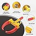 BEJONI Universal Wheel Lock, Adjustable Security Wheel Lock for Trailer Tire, Anti Theft Tire Lock, Heavy Duty Wheel Clamp for Cars, Trucks, ATVs, Motorcycles, Golf Cart, Camper, Red-Yellow, 3 Keys