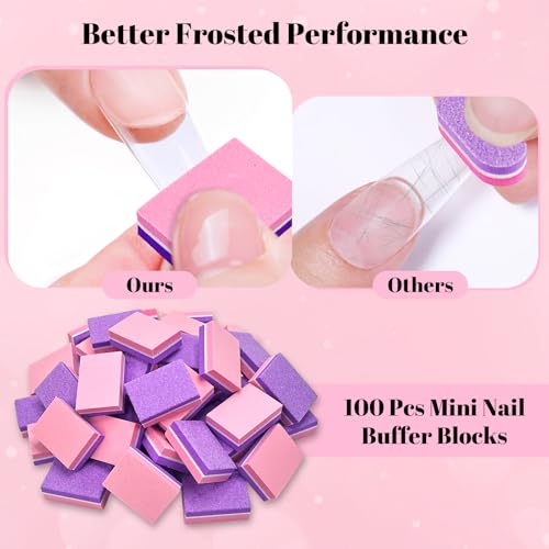 100 sztuk mini bloczków do paznokci, 100/180, dwustronne bloki do paznokci, do paznokci akrylowych i naturalnych, profesjonalne bloki do manicure