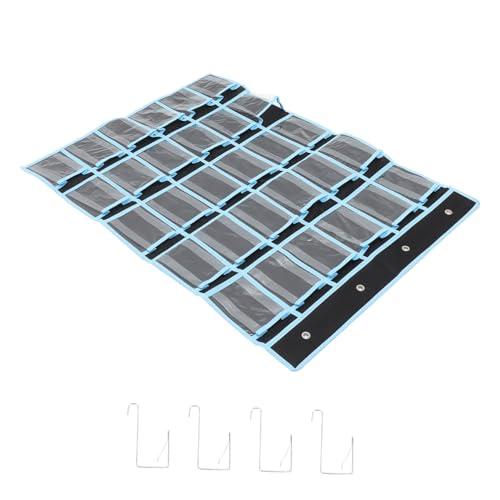 COHEALI Classroom Multi-Grid Phone Organizer Hanging Storage Bag for Cell Phones Stationery and Jewelry Space-Saving Pocket Chart for School and Office Use Black