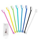 Newday Dog Toothbrush Set of 8 - Dual Headed, Dental Hygiene Convenient Soft Toothbrush to Clean pet Teeth, Dog Tooth Brushes for Small to Large Dogs, Cats, and Most Pets, Teeth Brush in Bulk