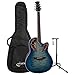 Ovation CE48P-RG Celebrity Elite Plus Super Shallow Regal to Natural Acoustic/Electric Guitar with Gig Bag and Guitar Stand