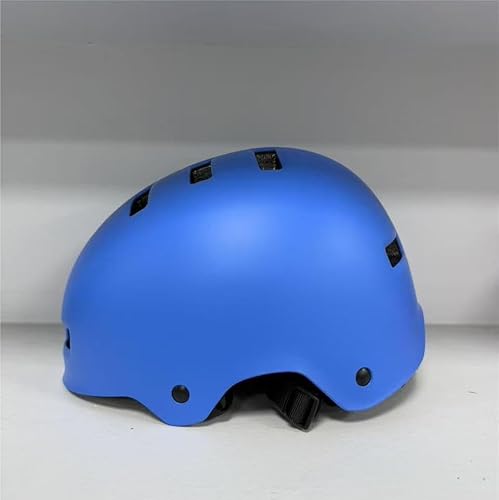 LOKJIJI Casco da bici regolabile per ragazzi ragazze giovani e adulti, Casco Protettivo per bambini per multisport skateboard monopattino bicicletta ciclismo pattinaggio (Blu, S)