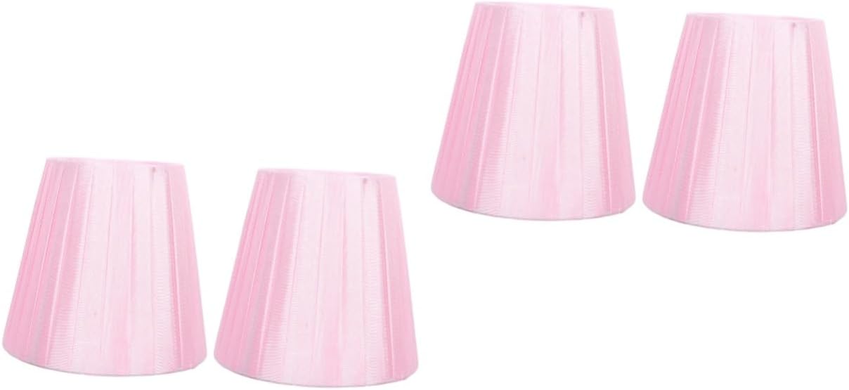 DOITOOL 4pcs Chic Cloth Lampshade Easy to Install Fabric Light Cover for Table and Floor Lamps Replacement for Home Lighting Decor Oatmeal Color Versatile Use for All Light Fixtures