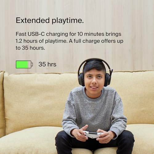 Image of Belkin SoundForm Inspire Wireless Over-Ear Headset for Kids, Online Learning & Travel w /Built-in Microphone, 85dB Safe Volume Limit, 35H Battery - Compatible w /iPhone, iPad, Galaxy & More - Black