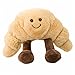 Croissant Peluche de Juguete Simulación Creativa Smiley Croissant Muñeco de Peluche Decoraciones para Fiestas Pan Comida Sofá Cojín Muñeco de Peluche de Juguete para Niños Adultos Regalo