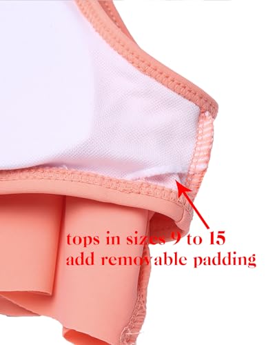 Arshiner Girls Swimsuit Two Pieces Bikini Set Ruffle Bathing Suits Flounced Tankini Swimwear3