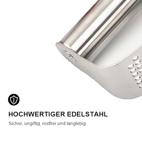 Garlic Press Rocker Mincer Stainless Steel Improved Garlic Crusher Garlic Slicer Dishwasher Safe Innovative design, kitchen helper, easy to use and clean - Image 3