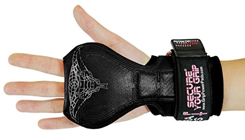 Image of Cobra Grips Weight Lifting Gloves with Adjustable Neoprene Padded Wrist Wraps - Heavy Duty Alternative to Power Lifting Hooks for Deadlifts