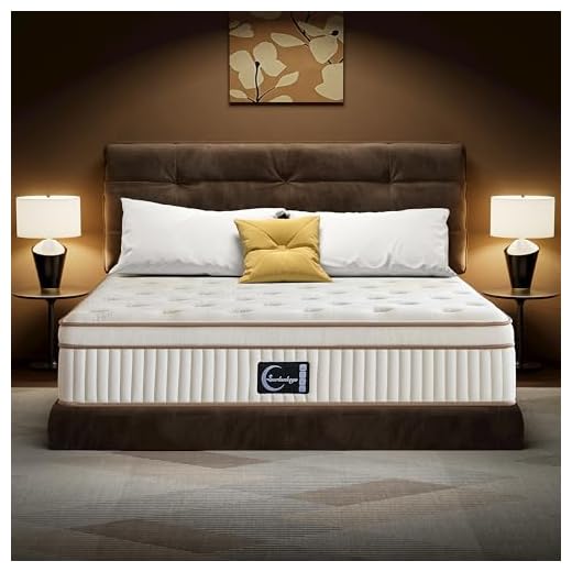 SURLUNKEYS 14 Inch Organic Mattress Queen