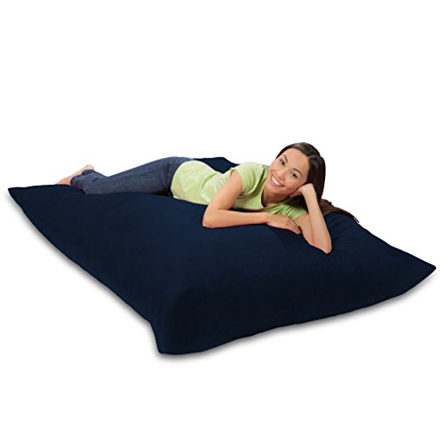 Comfy Sacks Memory Foam Bean Bag Chair, Navy Micro Suede #TOP4