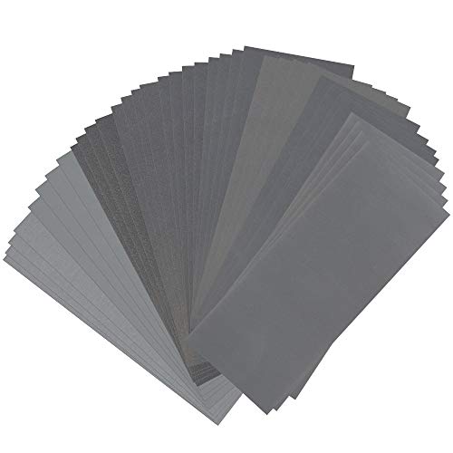 Abrasive Tools 36Pcs Sandpaper Waterproof Abrasive Paper Sand Paper 400-3000 Silicone Carbide Grinding Polish Tool Metal Wood Abrasive Tools