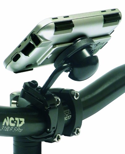 NC-17 4009 - Soporte de Bicicleta para iPhone (Incluye Funda para iPhone, Aluminio), Color Negro