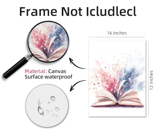 Image of Frimeeme Read More Books Canvas Wall Art, Set of 3, 12x16 Inch