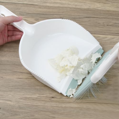 Rundago Effektives Schaufel und Besen Set, Mini Besen Tischfeger, Kleiner Besen und Kehrschaufel Reinigungsset, Handfeger Besen, für Haus, Büro, Schule und Haustier Reinigung (Grau) – Bild 5