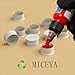 MICEYA 200pcs Large Tattoo Ink Caps for Holding Tattoo Ink and Pigment - Disposable Biodegradable Tattoo Ink cups for Tattoo Permanent Makeup - Professional Tattoo Supply