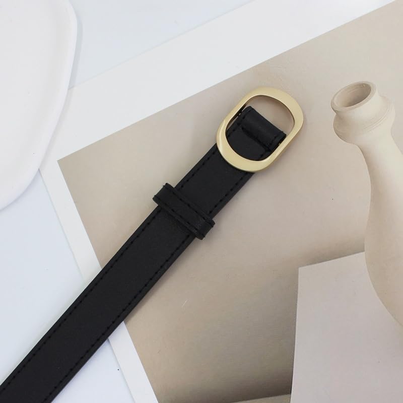 Women Casual No-hole Buckle Adjustable Belts Fashion Vintage Belt Summer Dress Jeans Coat Thin Waist Strap2