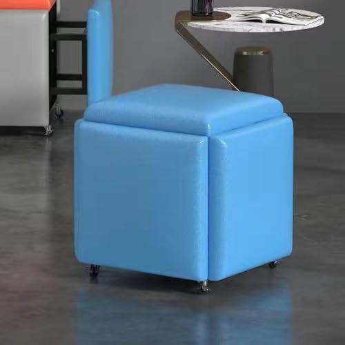 5-in-1�L���[�u�\�t�@�X�c�[���A���@�\�܂肽���݃t�b�g�X�c�[���A�L���X�^�[�t���X�^�b�J�u���t�b�g�X�c�[���A�N���G�C�e�B�u�t�b�g���X�g�\�t�@�`�F�A�X�c�[�� (35x35x35cm,�u���[) [���s�A���i]