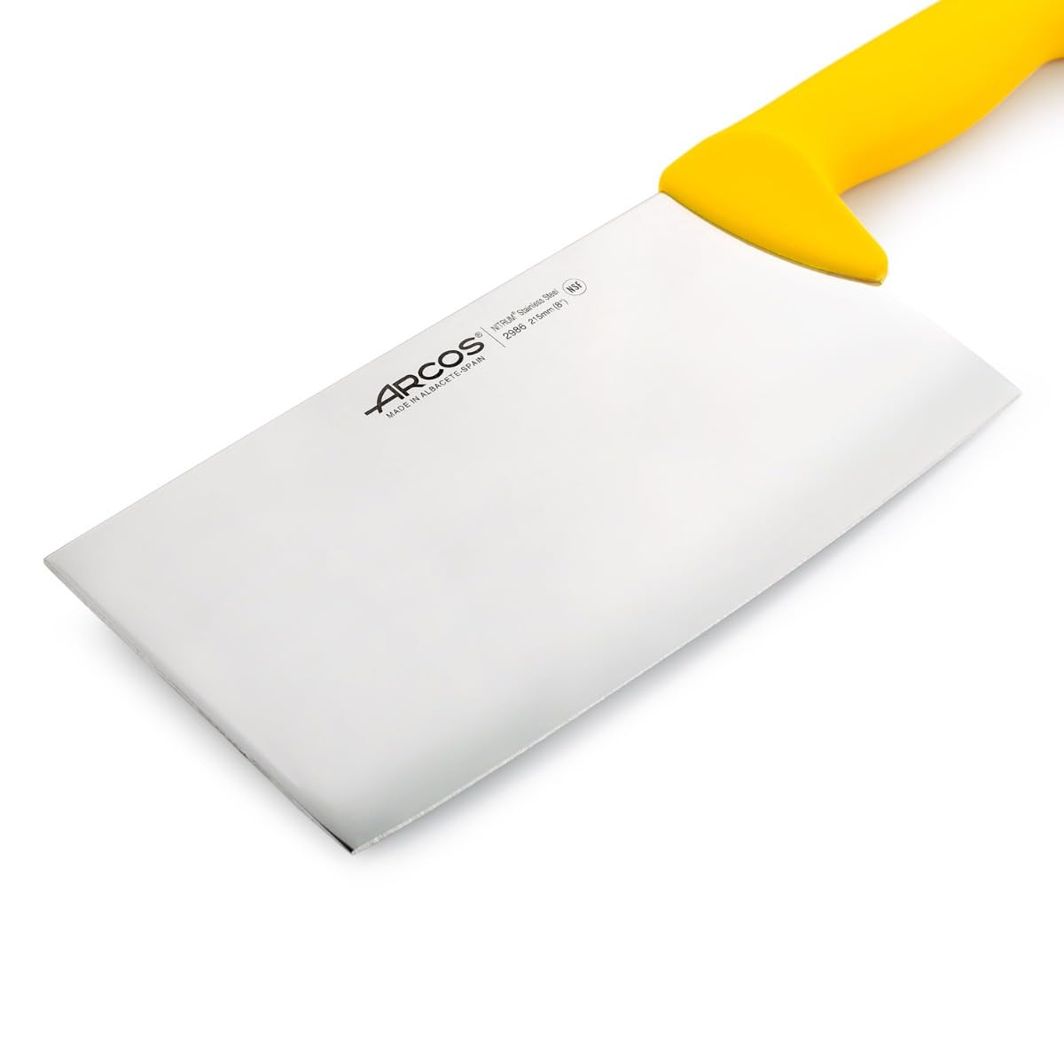 Arcos Coltello da Macellaio in Acciaio Inossidabile Nitrum con Lama da 220 mm – Manico Ergonomico in Polipropilene, Professionale – Giallo, Serie 2900