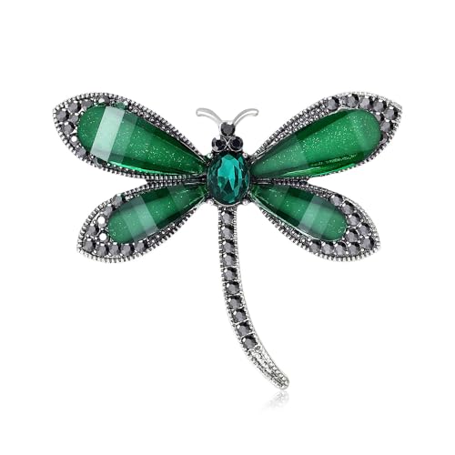 Image of Dragonfly Resin Brooch Lapel Pins for Women Girls Cute Elegant Animals Brooches for Dresses Suit Hat Bag Fashion Trendy Jewelry Ceremony Banquet Decoration