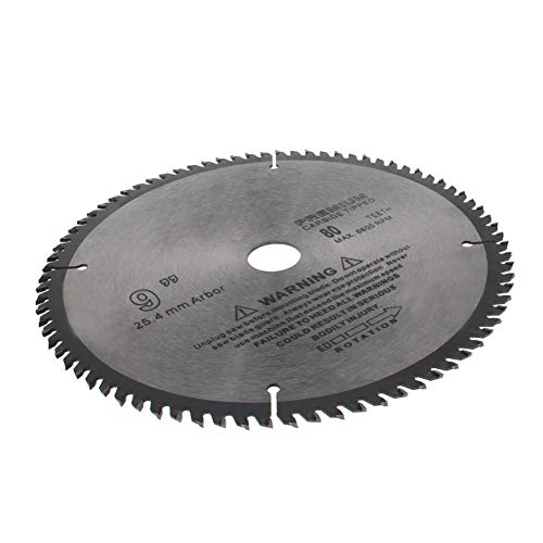 Utoolmart 9 inches Circular Saw Blade 80T 3/4 inches Arbor Wood TCT Carbide Tipped Slitting Saw 1pcs