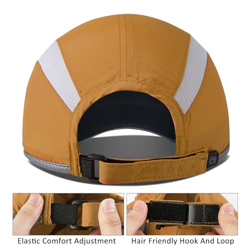 Image of GADIEMKENSD Reflective Folding Outdoor Hat Unstructured Design UPF 50+ Sun Protection Sport Hats for Womens and Mens