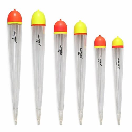 EUROKAN TACKLE PIKE Deadbait Floats CRYSTAL FLOATS - Dead Bait Floats Pike Zander Perch - UK FISHING (4, Red, 25 GR)