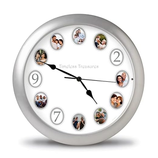 Mark Feldstein & Associates Timeless Treasures Personalized Recorded Message Sound Clock, 14 Inch