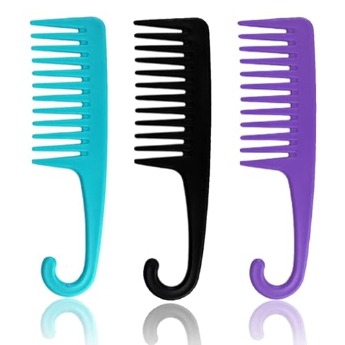 Peine de dientes anchos 3 unidades para desenredar cabello miniatura 1