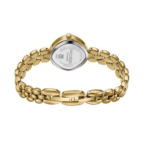 Image of Sonata Poze 9 with Quartz Analog with SS Solid Link Strap Watch for Women