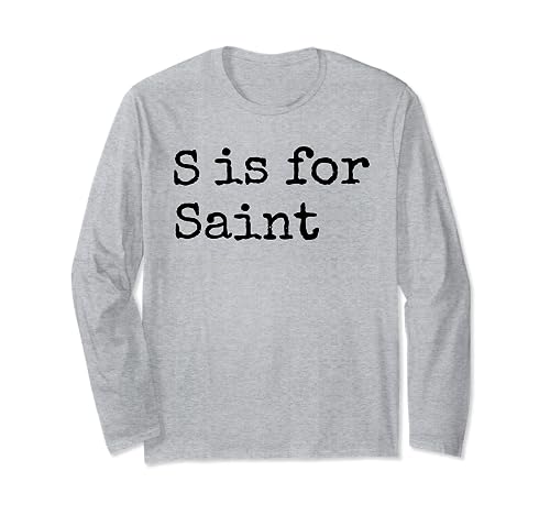 Personalizzato S è per San Nome Studente Scuola materna Maglia a Manica