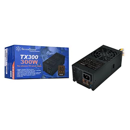 SilverStone SST-TX300 – Serie TFX, 300W, Fuente de alimentación para PC 80 Plus Bronze, Baja sonoridad, 80mm