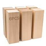 Carving Wood Set: Six wooden blocks measuring 2 x 2 x 6 inches. You will have the size to start many art projects, from petite figures to bigger sculptures. Basewood Material: Falling in Art carving block set is carefully selected with no cracks, spl...