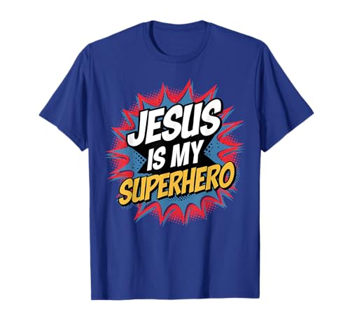 Boy Jesus Is My Superhero Christian Men Kids God Son Toddler T-Shirt