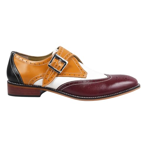 Image of LIBERTYZENO Mens Hornback Print Genuine Leather Lace Up Oxford Dress Shoes