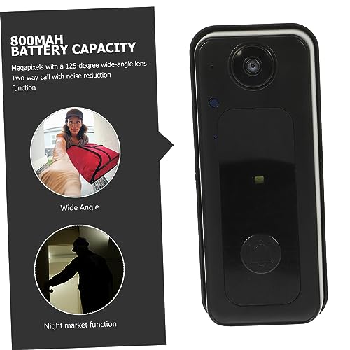 jojofuny campainha câmera wi-fi dispositivo de alarme familiar dispositivo de segurança infantil bat