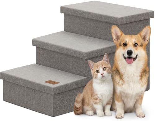 Zerbuger Wider Dog Ramp for High Bed with Storage 18" H, Foldable...