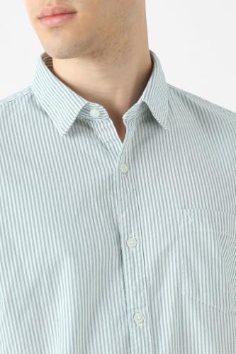 Image of Van Heusen Men's Casual Shirt for Men | Cotton | Stripe | Slim Fit | Full Sleeves |