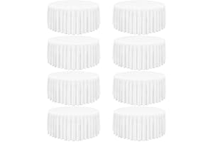 Pack of 8 Round Tablecloths with a Generous 120" Diameter, Crafted in...