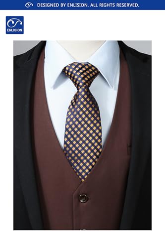 Image of Enlision Men's Suit Vest Business Formal Dress Waistcoat Solid Color Vest for Suit or Tuxedo