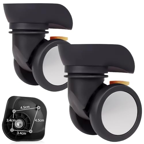 Luggage Wheels Replacement for Suitcase, Spinner 2 Wear-Resistant Mute Suitcase Rubber Swivel Caster Wheels Repair Kits Roller Tourister Travel Trunk Caster Luggage Replacement Kit