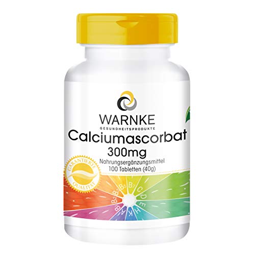 Ascorbato de calcio 300mg  Vegetariano  100 comprimidos  Vitamina C no ácida